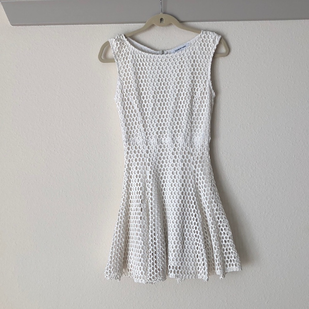 Elizabeth and James White Fit and Flare Dress